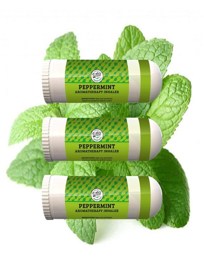mEssentials Wild Essentials 3 Pack of Peppermint Aromatherapy Nasal Inhalers Made with 100% Natural Essential Oils, Energy, Respiratory, Lung Relief, Olfactory - Image 1